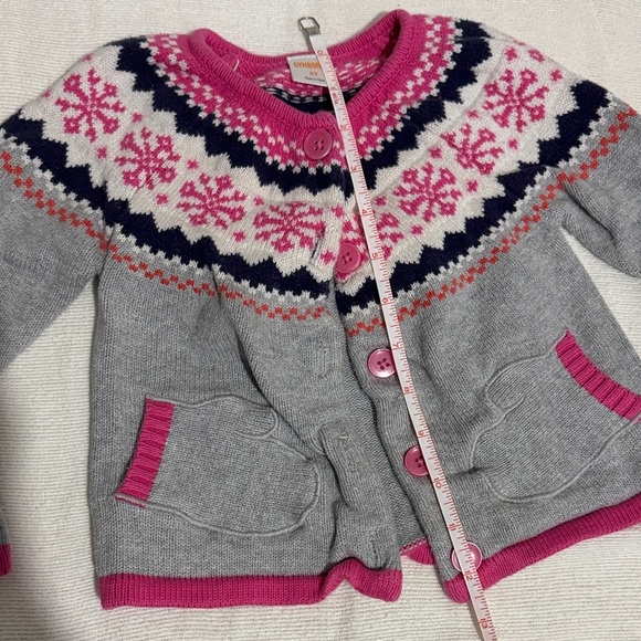 Gymboree Gray and Pink Kids Cardigan Sweater - Picture 2 of 7